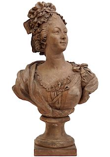 18th C. Terracota Bust of a Woman