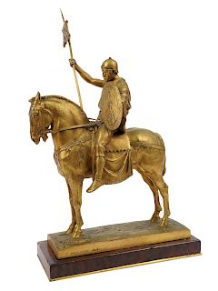 E. Fremiet Bronze 'Cavalier Romain' Figurine