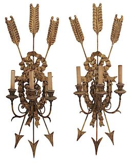 Pair Italian Neoclassical Style Carved