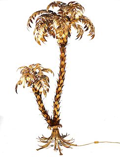 Hans Kogl Gilt Brass Palm Tree Lamp