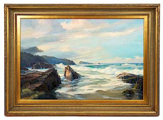 Bennett Bradbury 'Coastal Scene' Oil on Canvas