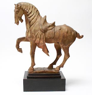 Chinese Tang Dynasty Horse Pottery Sculpture