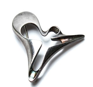 Georg Jensen Danish Silver Free-Form Pin / Brooch