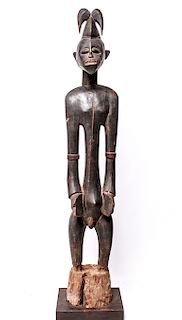 Large African Senufo Male Carved Wood Sculpture