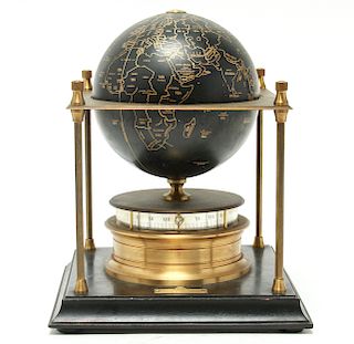 Royal Geographic Society World Clock Brass 1979