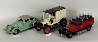 Three Marklin German Toy Cars