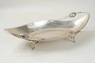 Gerardo Lopes Mexican Sterling Silver Footed Tray