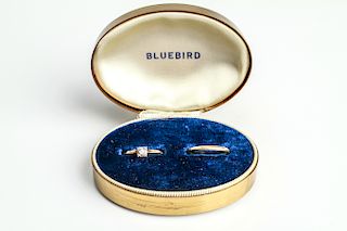 14K Gold Diamond Engagement Ring & Wedding Band, 2