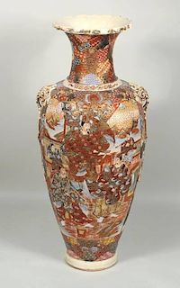 Japanese Satsuma Porcelain Palace Vase