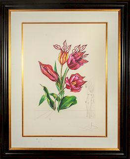 Dali "Tulipa Crudeliter Basiantes" Lithograph