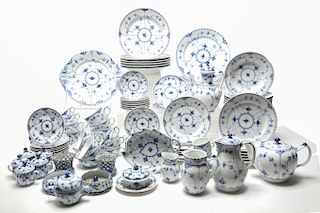 Royal Copenhagen Blue Fluted China Dinnerware, 93