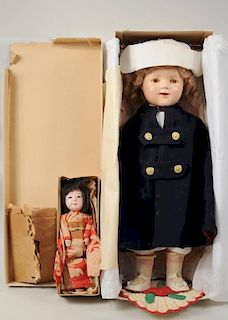 Vintage Shirley Temple Doll w/Asian Doll
