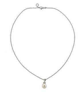Bvlgari Bulgari 18K Gold Diamond Pearl Pendant Necklace