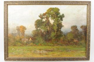 Edward Loyal Field "New England Landscape" O/C