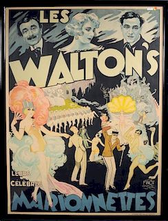 Emile Finot "Les Waltons Marionettes" Poster