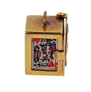 14K Gold Deck of Cards Pendant Charm