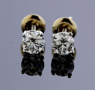 14K Gold 1.20ctw Diamond Stud Earrings