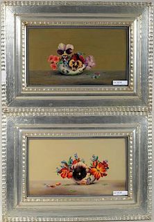 Laurence Biddle, Two Still Life Paintings/Panel