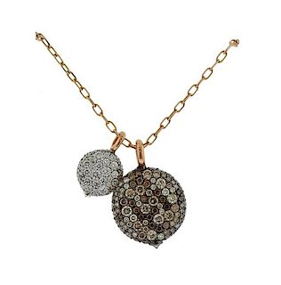Walters Faith 18k Gold Diamond Pendant on Necklace 