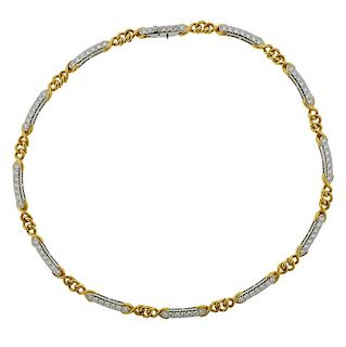 Tiffany &amp; Co Sutton Platinum Gold 4.89ctw Diamond Necklace 