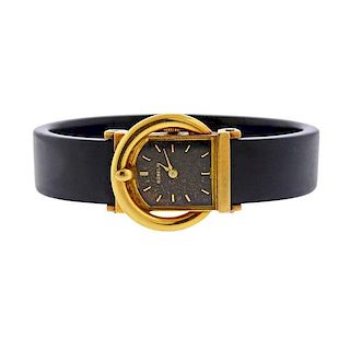 Gubelin 18K Gold Sterling Buckle Bracelet Watch
