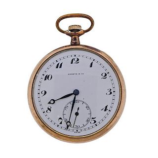 Shreve &amp; Co Gold Plated Pocket Watch