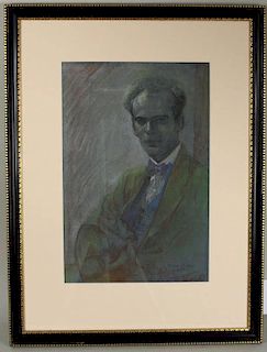 Violet Oakley "Portrait Of A Gentleman" Pastel