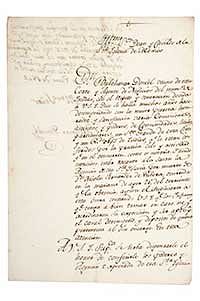 Doncél, Baltasar. Carta Dirigida al Ilustrísimo Sr. Deán de la Santa Iglesia de México. Madrid, enero 27 de 1802. Firma....