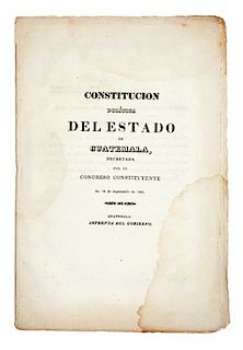 Congreso Constituyente. Constitución Política del Estado de Guatemala Decretada el 16 de Septiembre de 1845. Guatemala:...