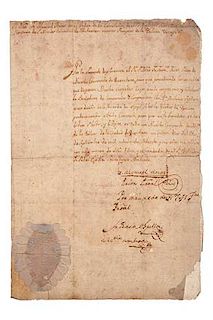 Arias, Manuel. Licencia Dada a Fr. Francisco Arias, Prior del Convento de Querétaro. Querétaro, septiembre 15 de 1776. F...