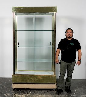 Brass & Glass Display Cabinet