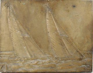 Bronze Sailboat Plaque