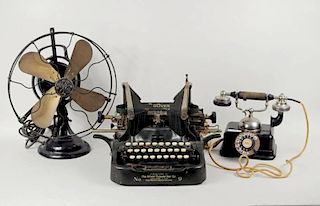 Vintage Oliver Typewriter, Phone & GE Fan
