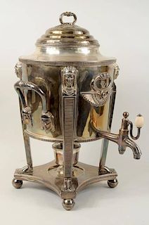 Sheffield Plated Egyptian Style Hot Water Urn