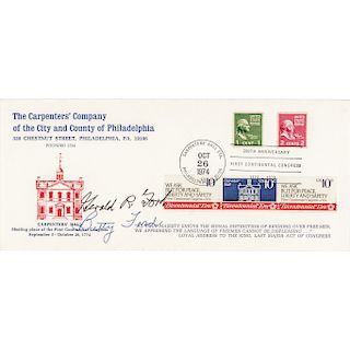 GERALD + BETTY FORD President / First Lady Commemorative First Day Cover Signed 
