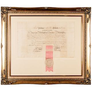 1792 THOMAS JEFFERSON + DAVID RITTENHOUSE Signed PHILOSOPHICAL SOCIETY Cert.