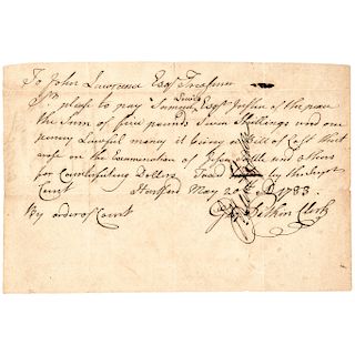 1783 Payment - Examination of Jesse Tuttle and others for Counterfeiting Dollars