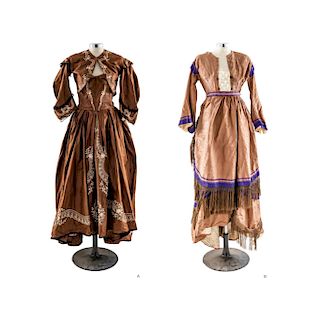 A PAIR OF DRESSES. MEXICO, 19TH CENTURY. Pieces: 2.