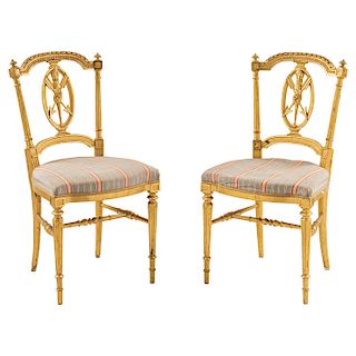 A PAIR OF EMPIRE STYLE CHAIRS. FRANCE, LATE 19TH CENTURY. 