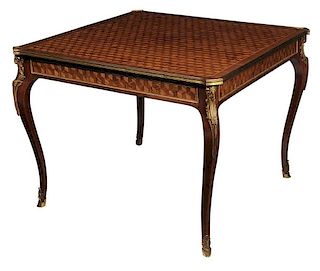 Louis XV Style Parquetry and Bronze-