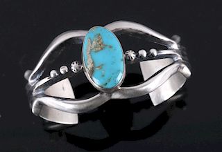 Navajo Ella Peters Bisbee Turquoise Bracelet
