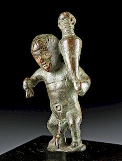 Roman Bronze Erotic Dwarf Figurine, ex-Christie's