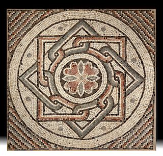 Roman Mosaic with Geometric Design