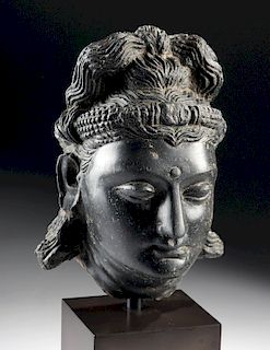 Gorgeous Gandharan Stone Head of Bodhisattva