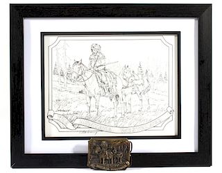 Montana Westerner Print & Buckle by Dave Maloney
