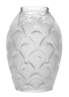 Lalique Herblay Frosted Vase