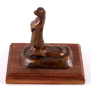 Original Bob Scriver Bronze "Lola's Otter"
