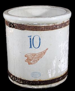 Antique Red Wing 10 Gallon Glazed Crock