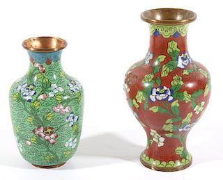 Chinese Cloisonne Bronze Enamel Vases