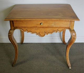 Antique Continental Single Drawer Table.